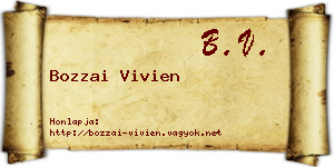 Bozzai Vivien névjegykártya